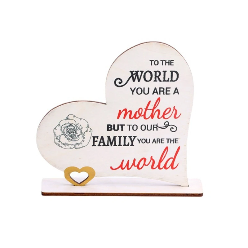 Mother You Are The World Ornament Wooden Hollow Letters Heart Crafts for Mother's Day Birthday Party Home Decoration Mom Present
Mother You Are The World Ornament Wooden Hollow Letters Heart Crafts for Mother's Day Birthday Party Home Decoration Mom Present