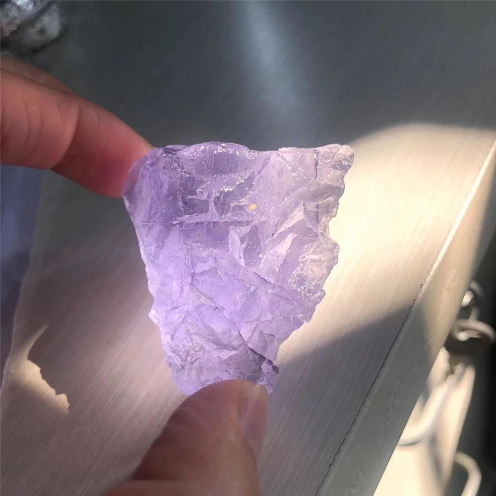 

Rare crystals Natural Bluish Violet Fluorite Raw Stone Quartz Crystal Mineral Specimen rough healing rock garden Home Decoratio
