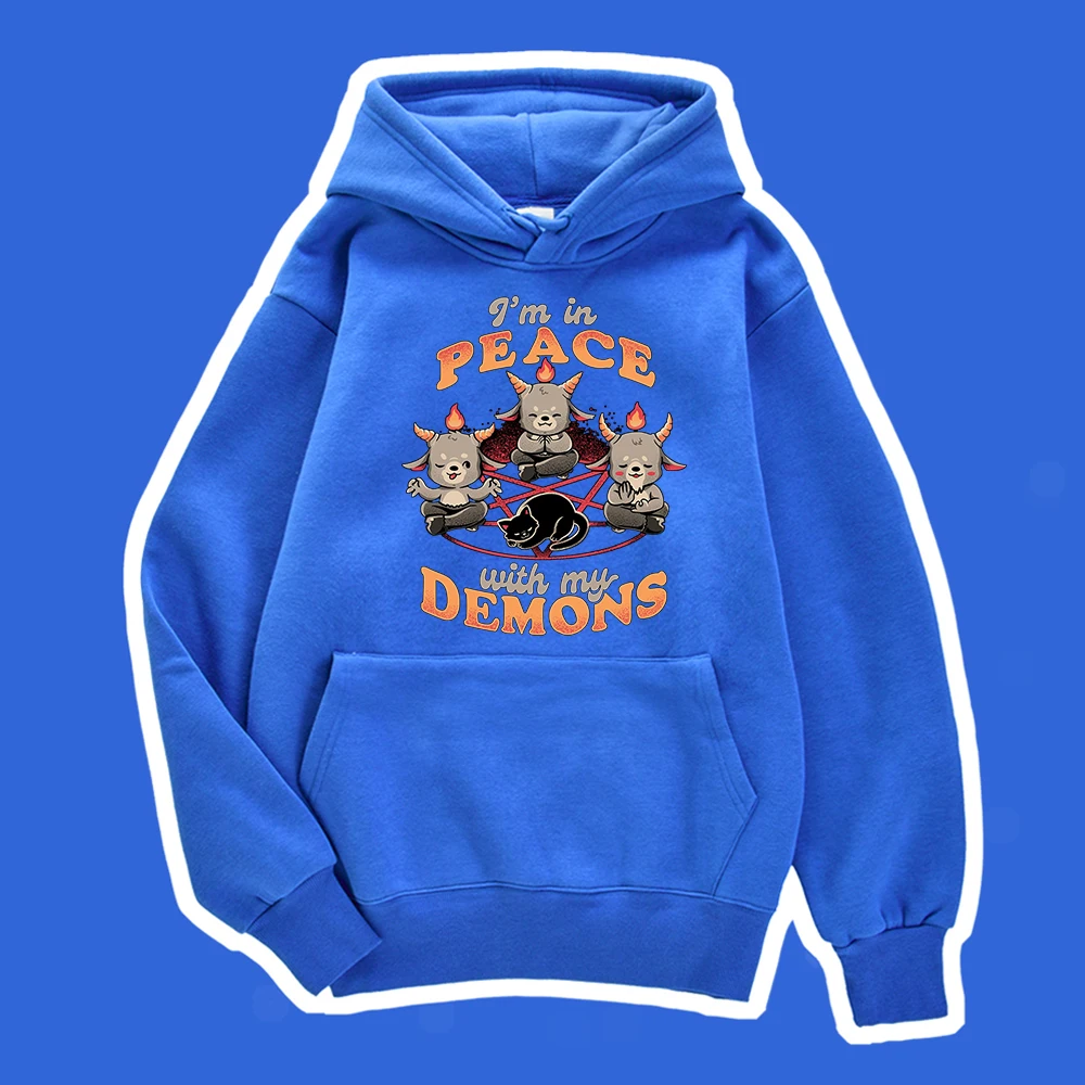 Я в спокойствии с моими демонами толстовка с принтом для Menfashion Толстовка большого размера Осенняя Повседневная хлопковая одежда унисекс с ...
Я в спокойствии с моими демонами толстовка с принтом для Menfashion Толстовка большого размера Осенняя Повседневная хлопковая одежда унисекс с ...