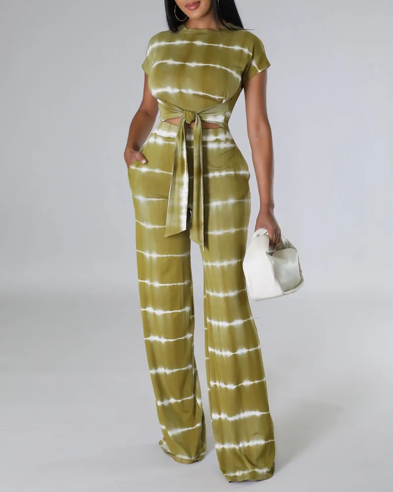Fashion Shirt Two Piece Suit Women Outfit 2023 Summer Stripe Printed Short Sleeve Women Tshirt Tops Pants Set Female Clothing
Fashion Shirt Two Piece Suit Women Outfit 2023 Summer Stripe Printed Short Sleeve Women Tshirt Tops Pants Set Female Clothing