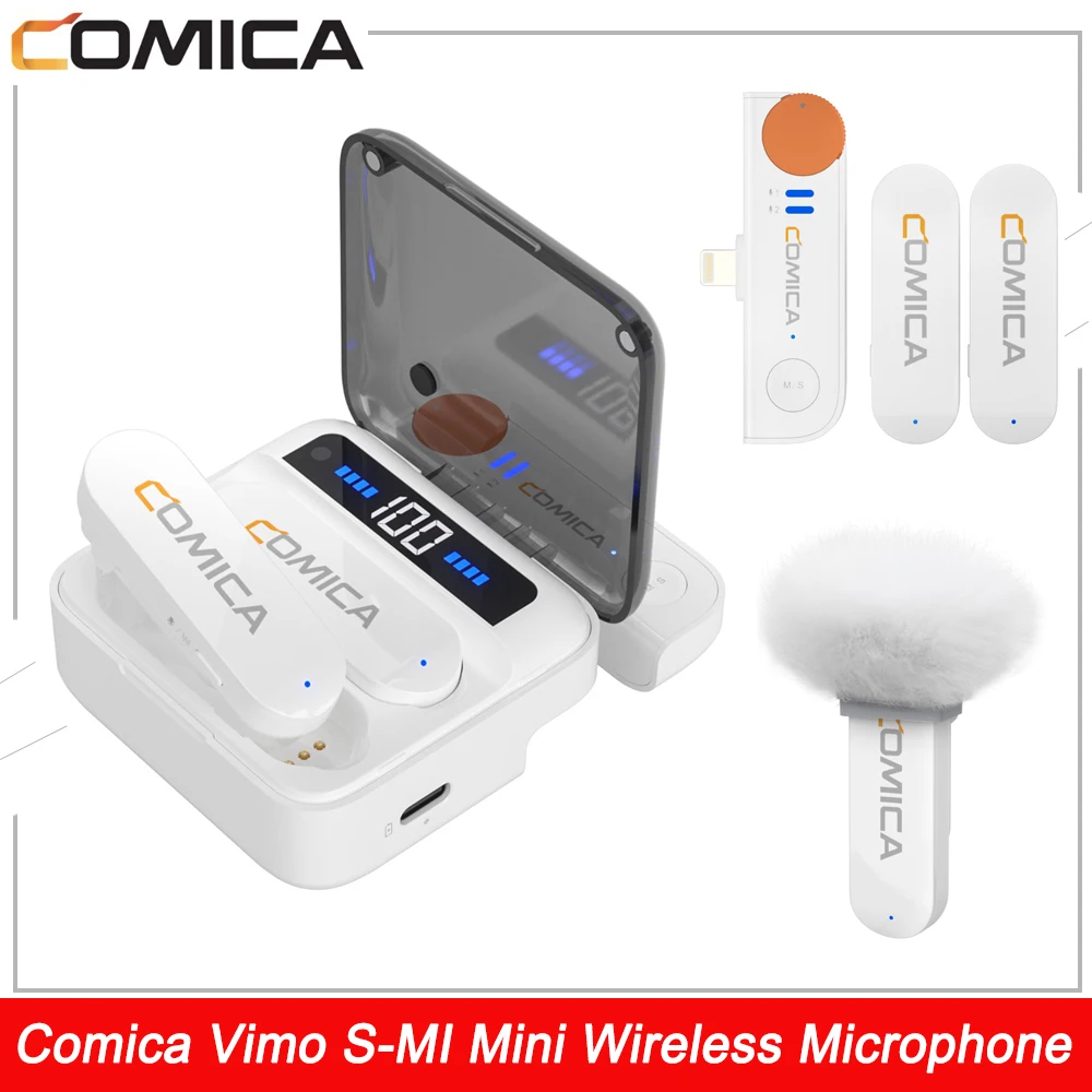 Comica Vimo S-MI 2.4G Wireless Lavalier Microphone Dual-channel Lapel Mini Mic Transmitter and Receiver Set Audio Video Mic
Comica Vimo S-MI 2.4G Wireless Lavalier Microphone Dual-channel Lapel Mini Mic Transmitter and Receiver Set Audio Video Mic