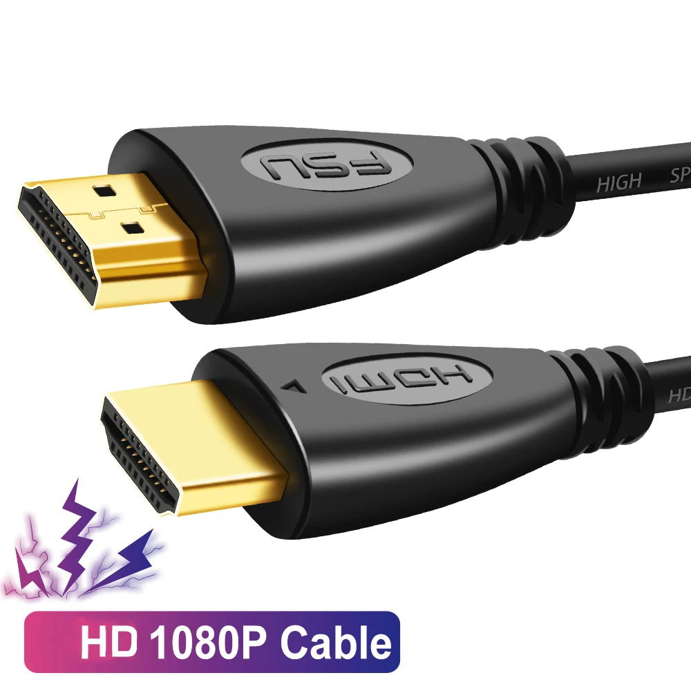 

1080p 3D HDMI-совместимый кабель, позолоченный штекер, высокоскоростной HD-Кабель-адаптер 0,3 м, 0,5 м, 1 м, 1,5 м для HDTV, XBOX, DVD-проектора
