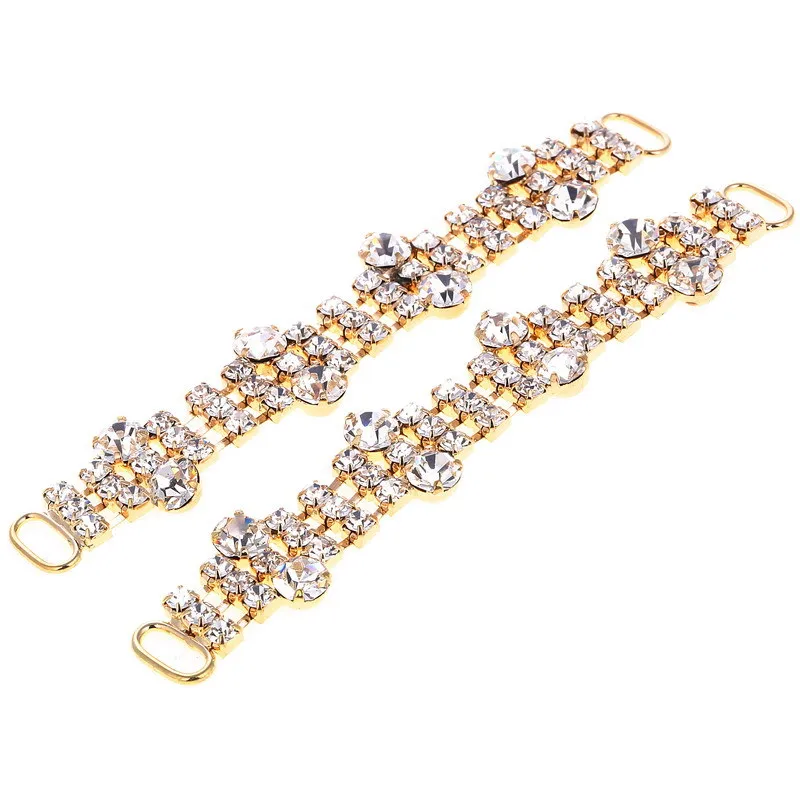 6pcs Gold/Silver Plated + Clear Crystal Rhinestone Bikini Flip Flops Connectors/ Buckle Metal Chain Apparel Bags Shoes Sewing
6pcs Gold/Silver Plated + Clear Crystal Rhinestone Bikini Flip Flops Connectors/ Buckle Metal Chain Apparel Bags Shoes Sewing