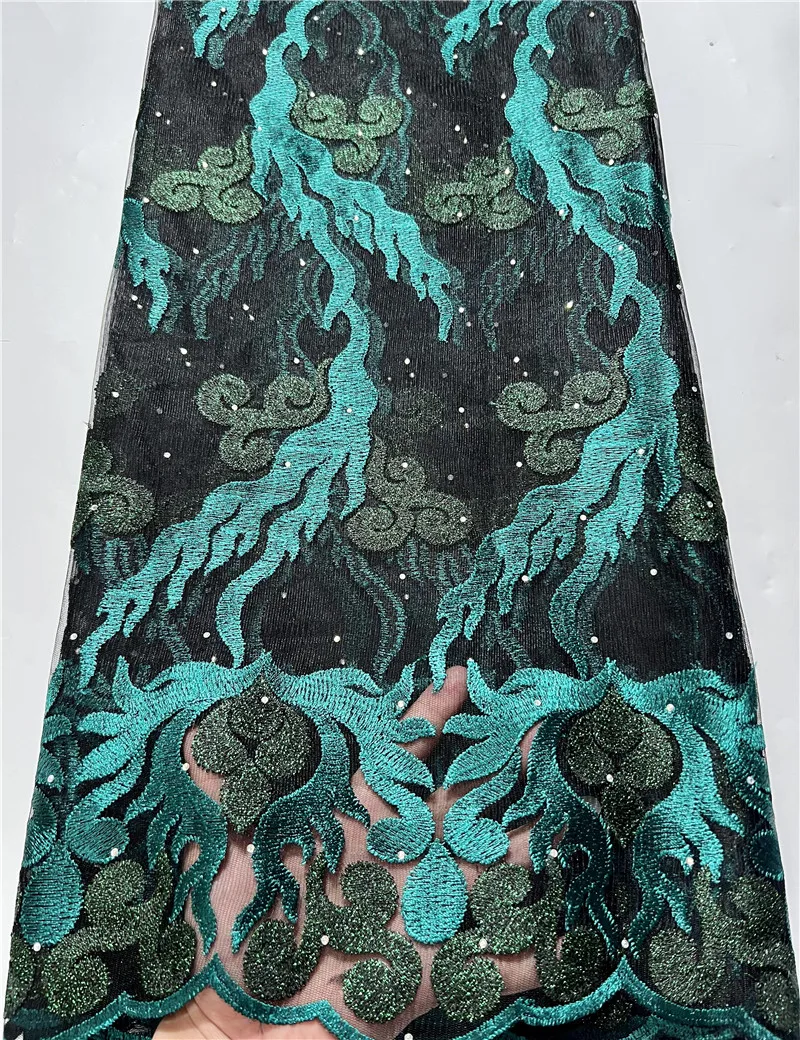 Latest African Embroidered Tulle Mesh Lace Fabric Hot Sale Green French Lace Fabric Embroidery Lace Fabric For Stones 6A07
Latest African Embroidered Tulle Mesh Lace Fabric Hot Sale Green French Lace Fabric Embroidery Lace Fabric For Stones 6A07