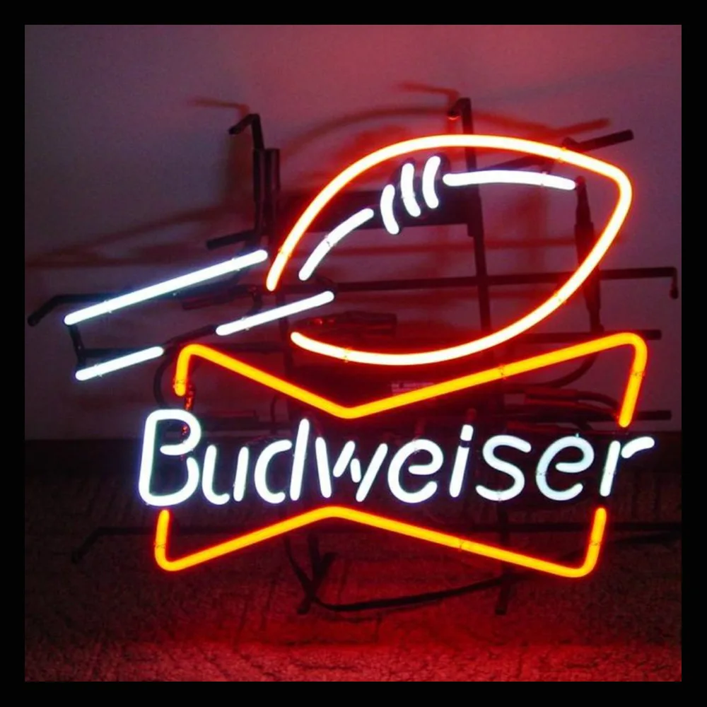 Budweiser регби Боуи футбол, неоновый знак, реальная стеклянная трубка ручной работы на заказ, пивной бар, игровая комната, Спортивная лампа-дисплей 17X14 дюймов
Budweiser регби Боуи футбол, неоновый знак, реальная стеклянная трубка ручной работы на заказ, пивной бар, игровая комната, Спортивная лампа-дисплей 17X14 дюймов