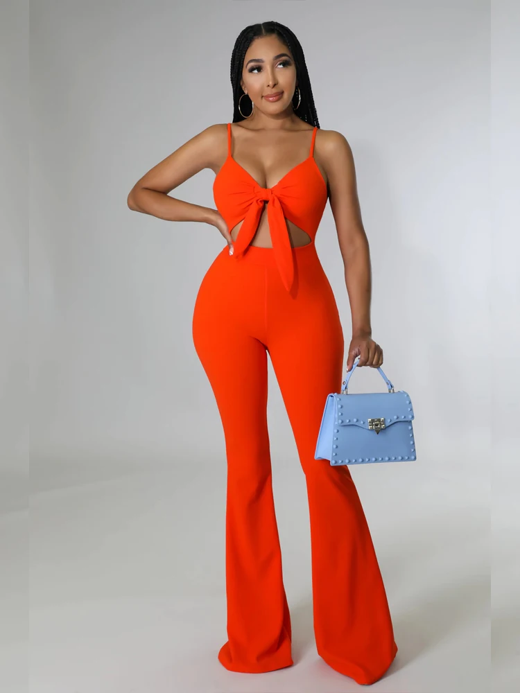 Cut Out Jumpsuits For Women Bow Flare Pants Spaghetti Strap Playsuits Solid Color Bodysuits Sexy V Neck Summer 2022 Clothing New
Cut Out Jumpsuits For Women Bow Flare Pants Spaghetti Strap Playsuits Solid Color Bodysuits Sexy V Neck Summer 2022 Clothing New
