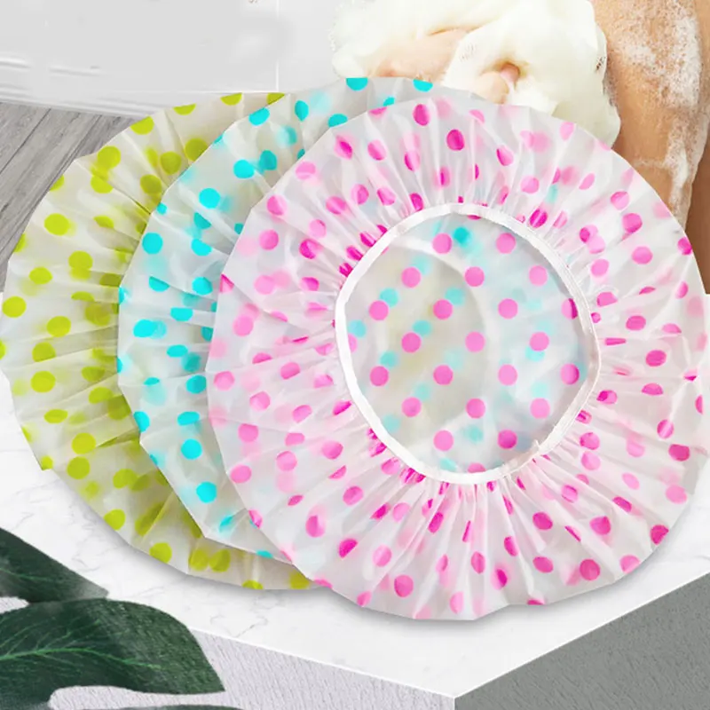 Portable Shower Cap Thicken Waterproof Bath Hat Colorful Elastic Bathing Cap for Women Spa Hair Salon Caps Bathroom Accessories
Portable Shower Cap Thicken Waterproof Bath Hat Colorful Elastic Bathing Cap for Women Spa Hair Salon Caps Bathroom Accessories