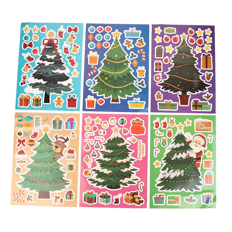 12 Sheets Christmas Tree Stickers Creative DIY Make Your Own Santa Claus Snowman Puzzle Sticker Decor Toy Party Gift Toy
12 Sheets Christmas Tree Stickers Creative DIY Make Your Own Santa Claus Snowman Puzzle Sticker Decor Toy Party Gift Toy