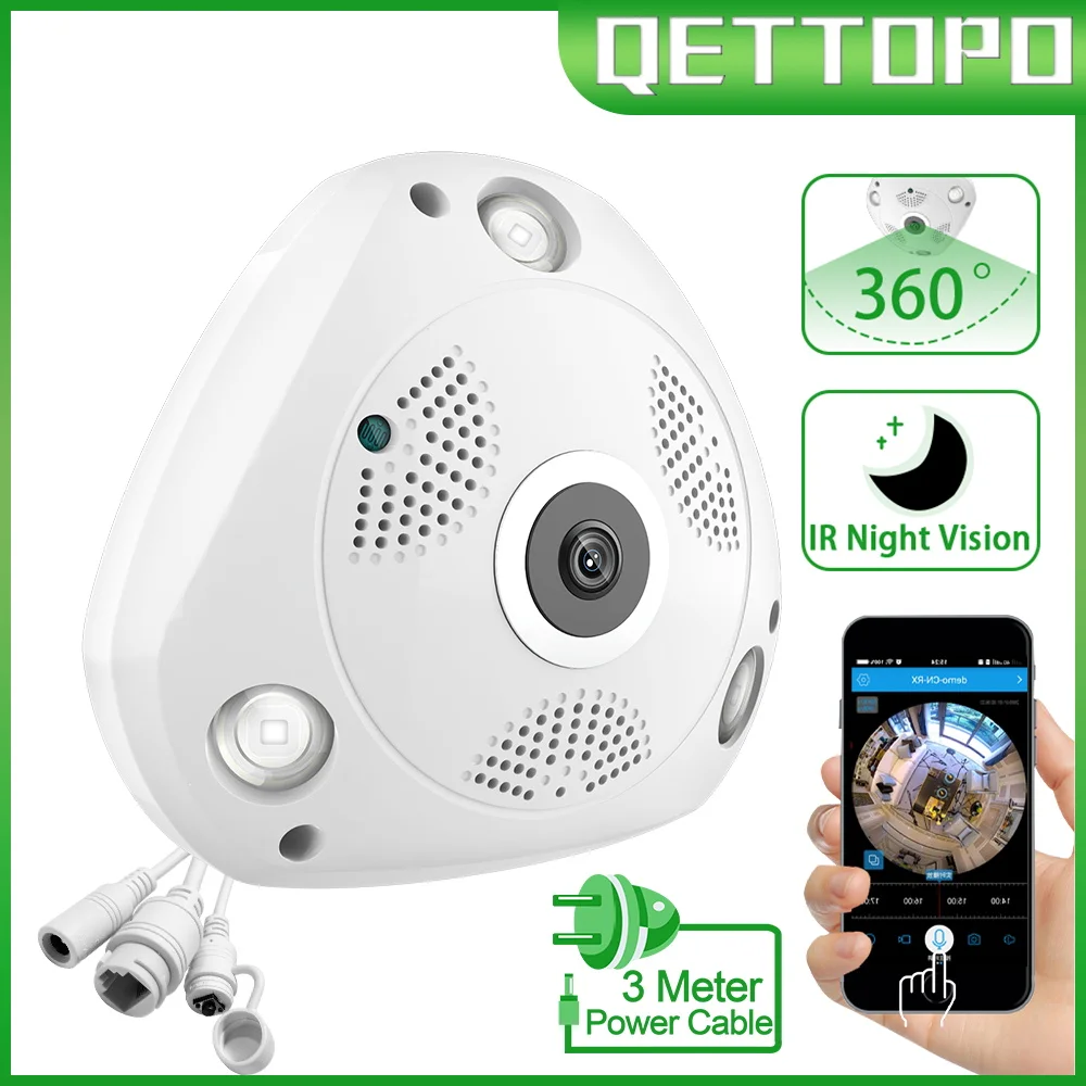 Qettopo 5MP Fisheye VR Surveillance WiFi Camera 360 VR Panorama Wireless IP Camera Home Security Video Baby Monitor CCTV V380
Qettopo 5MP Fisheye VR Surveillance WiFi Camera 360 VR Panorama Wireless IP Camera Home Security Video Baby Monitor CCTV V380