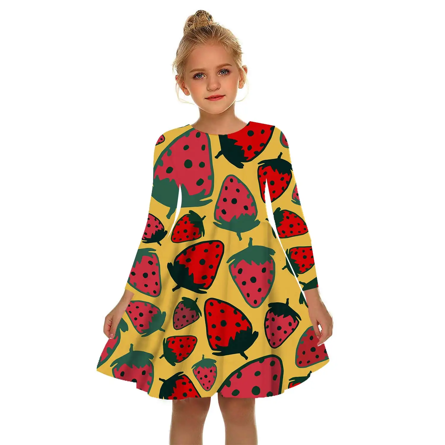 Sweetheart Fruit New Dress Girls Music Color Skirt White Girls Princess Dress Summer 3D Printing Casual Dress Fruit Series
Sweetheart Fruit New Dress Girls Music Color Skirt White Girls Princess Dress Summer 3D Printing Casual Dress Fruit Series