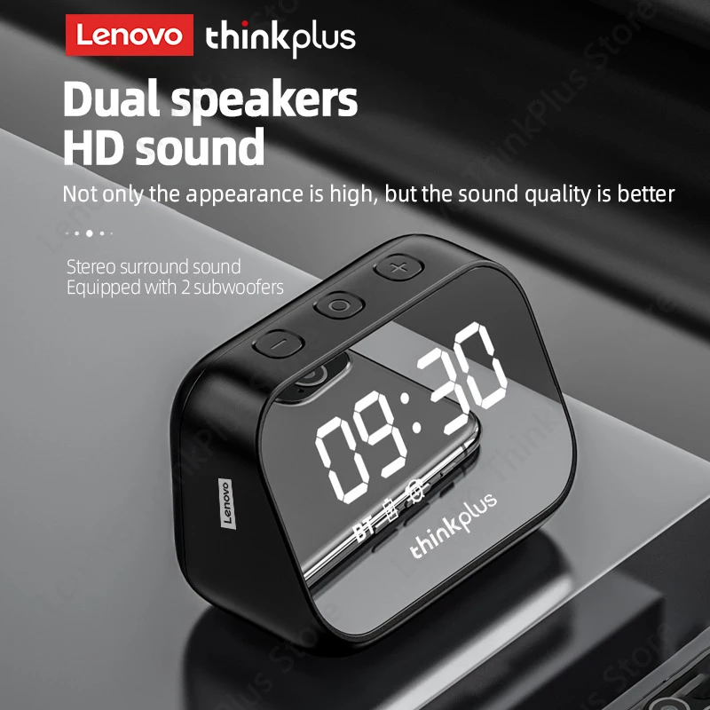 

Lenovo TS13 Multifunction 5.0 Bluetooth Speaker Subwoofer Stereo Player HD Call Microphone Mirror Alarm Clock 1500mAh Battery