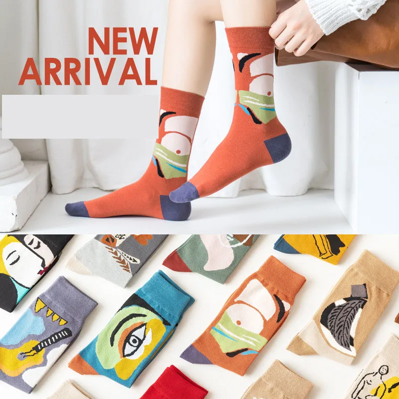 Oil Painting Men Women Medium Tube Socks Tide Brand European And American Street Creative Abstract Retro Style Stockings
Oil Painting Men Women Medium Tube Socks Tide Brand European And American Street Creative Abstract Retro Style Stockings