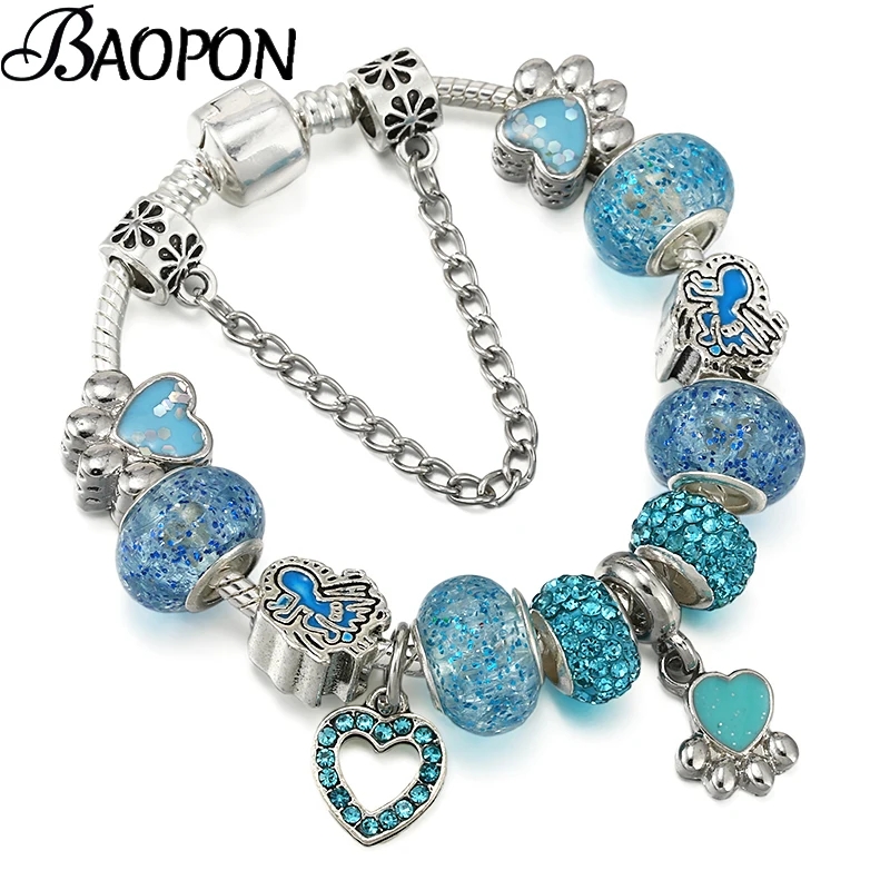 BAOPON Dog Paw Pendant Charm Bracelet With Blue Glass Beads Bracelets For Women Men Girls Jewelry Gift Pulseras 2022 Wholesale
BAOPON Dog Paw Pendant Charm Bracelet With Blue Glass Beads Bracelets For Women Men Girls Jewelry Gift Pulseras 2022 Wholesale