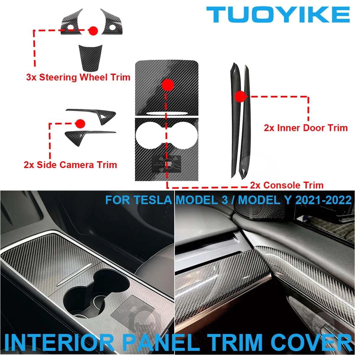 Внутренняя отделка рулевого колеса из углеродного волокна LHD RHD, внутренняя дверная панель для Tesla Model 3 / Model Y 21-22
Внутренняя отделка рулевого колеса из углеродного волокна LHD RHD, внутренняя дверная панель для Tesla Model 3 / Model Y 21-22