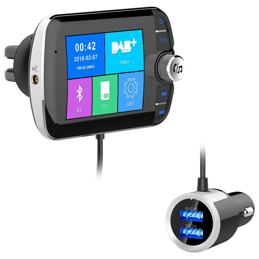 Vehicle FM Transmitter MP3 Wireless USB Bluetooth Player Quick Charger Digital Audio Bluetooth Coche Reciver For Car Accessories
Vehicle FM Transmitter MP3 Wireless USB Bluetooth Player Quick Charger Digital Audio Bluetooth Coche Reciver For Car Accessories