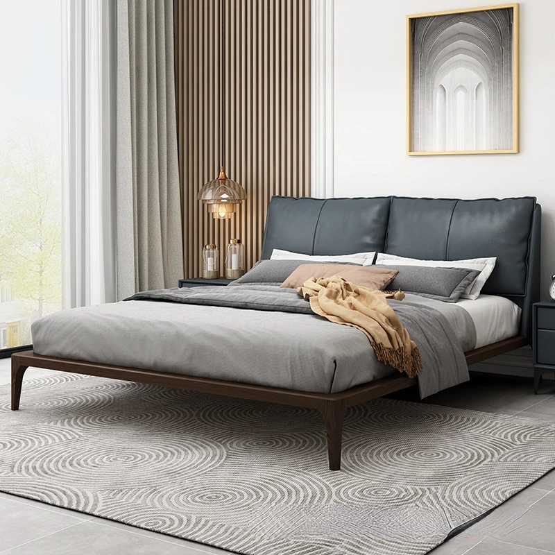 Nordic leather bed solid wood modern simple master bedroom white wax wood leather back soft bag bed small family minimalist
Nordic leather bed solid wood modern simple master bedroom white wax wood leather back soft bag bed small family minimalist