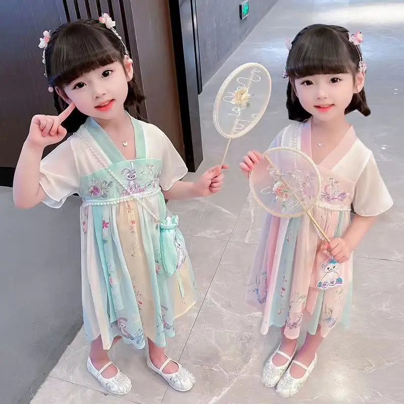 Girls Hanfu Summer New Antique Dress Baby Star Delu Princess Dress Children's Chinese Style Retro Super Xianru Dress
Girls Hanfu Summer New Antique Dress Baby Star Delu Princess Dress Children's Chinese Style Retro Super Xianru Dress