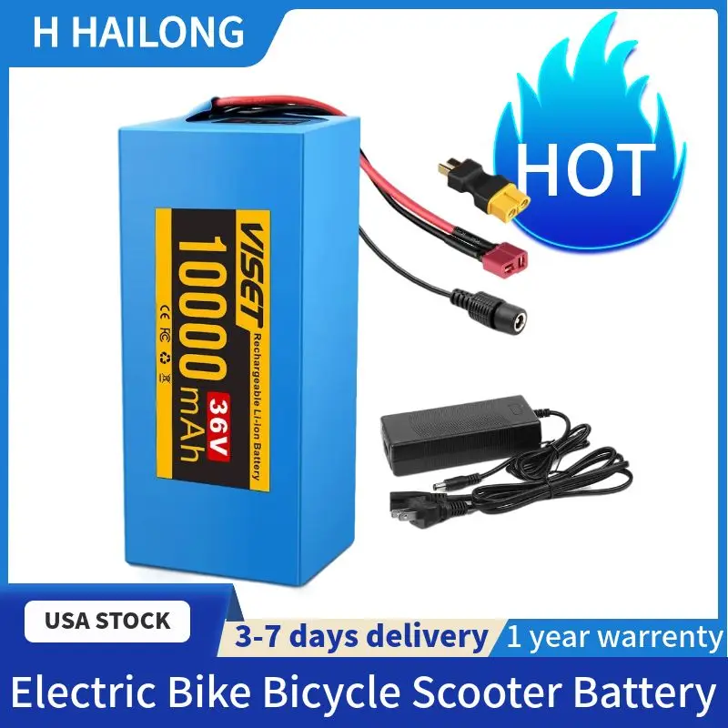 H HAILONG 36V 10Ah Battery 18650 lithium battery rechargeable ebike battery Li-Ion Electric Bike Battery + Charger + xt60
H HAILONG 36V 10Ah Battery 18650 lithium battery rechargeable ebike battery Li-Ion Electric Bike Battery + Charger + xt60