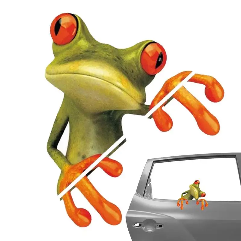 

2 Types Funny Frog Car Stickers 3D Stereo Truck Window Decal Graphics Sticker Automotive Interior Stickers