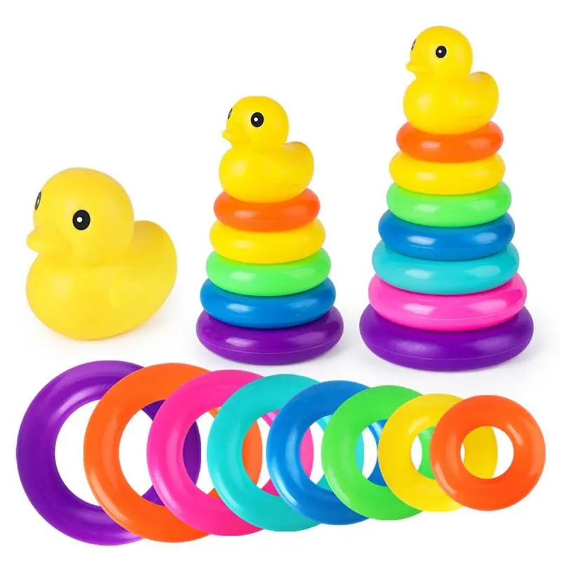 Baby Montessori Toys Yellow Duck Rainbow Tower Stacking Circle Early Educational Shape Color Size Recognition Stacker Game
Baby Montessori Toys Yellow Duck Rainbow Tower Stacking Circle Early Educational Shape Color Size Recognition Stacker Game
