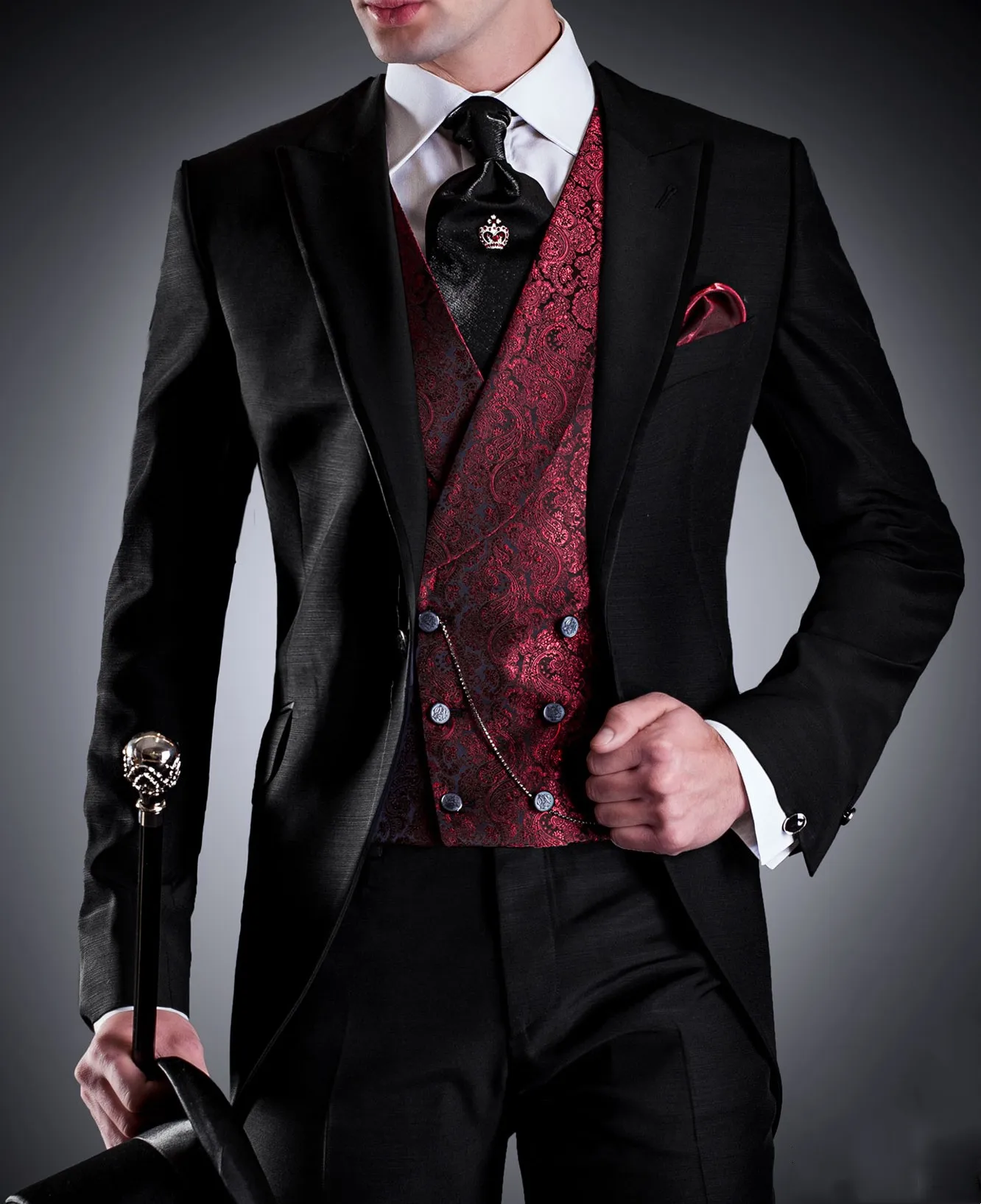 High Quality Black Men's Suits Slim Fit Formal Blazer Sets For Wedding Party Prom Custom New Arrival 3-Piece Jacket+Pants+Vest
High Quality Black Men's Suits Slim Fit Formal Blazer Sets For Wedding Party Prom Custom New Arrival 3-Piece Jacket+Pants+Vest
