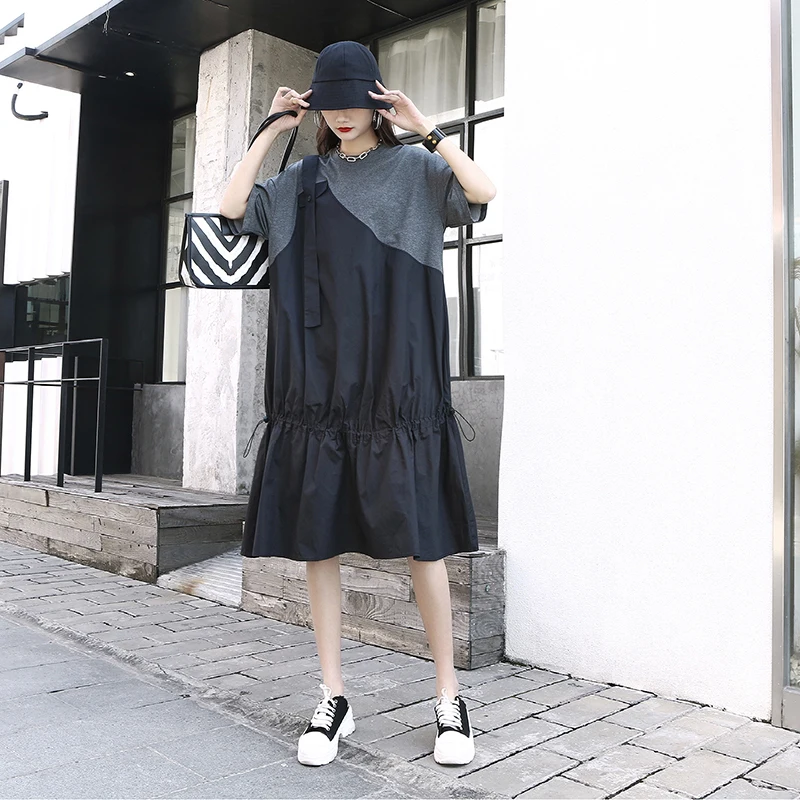 220244 Korean Style Summer Dress 2022 New Patchwork Women Dress Vestidos Robe Elbise Fashion Loose Short Sleeve Drawstring Dress
220244 Korean Style Summer Dress 2022 New Patchwork Women Dress Vestidos Robe Elbise Fashion Loose Short Sleeve Drawstring Dress