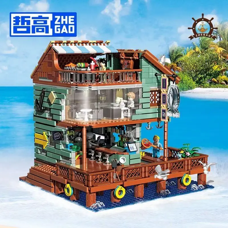 Fisherman Cabin House Building Block 00981 Street View Fishing Hut Harbour Restaurant Model Toys for Birthday Gifts
Fisherman Cabin House Building Block 00981 Street View Fishing Hut Harbour Restaurant Model Toys for Birthday Gifts