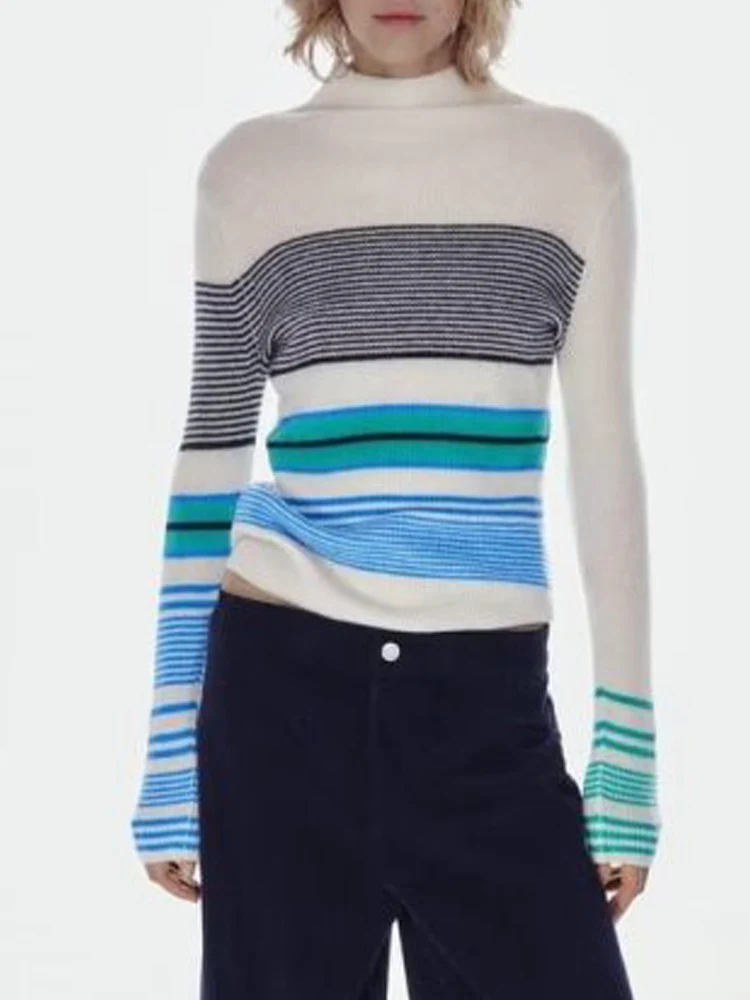 Kumsvag Knitting Striped Slim Pullover Sweaters 2022 Autumn Women Elastic Female Elegant Street Sweater Clothing
Kumsvag Knitting Striped Slim Pullover Sweaters 2022 Autumn Women Elastic Female Elegant Street Sweater Clothing