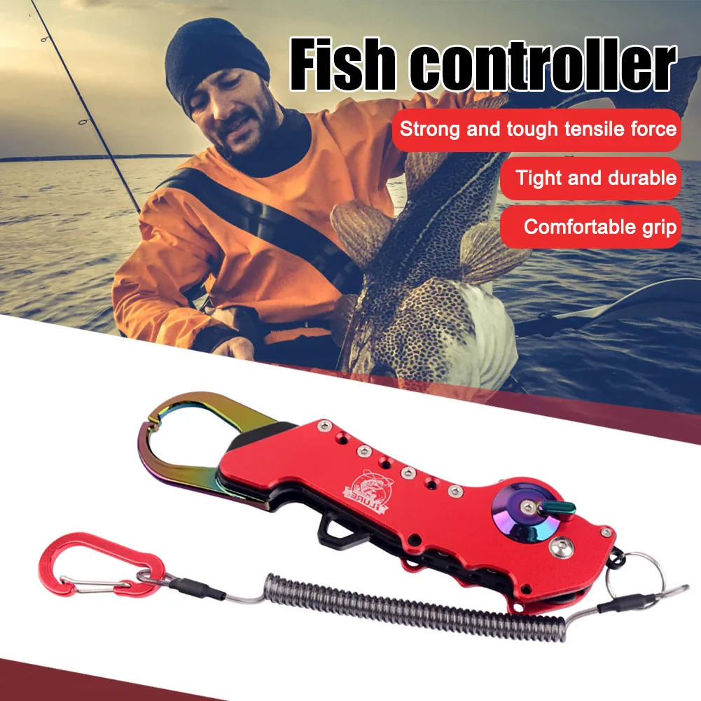 Portable Fish Grip with Hand Line Multifunctional Fishing Line Cutter Built-in Design Fish Controller Anti-slip Fish Nose Pliers 
Portable Fish Grip with Hand Line Multifunctional Fishing Line Cutter Built-in Design Fish Controller Anti-slip Fish Nose Pliers