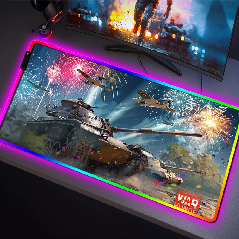 Mousepad RGB Gamer Keyboard Pad Backlight War Thunder LED Mouse Gaming Accessories Desk Protector Mats Mat Mause Pads Large Xxl
Mousepad RGB Gamer Keyboard Pad Backlight War Thunder LED Mouse Gaming Accessories Desk Protector Mats Mat Mause Pads Large Xxl