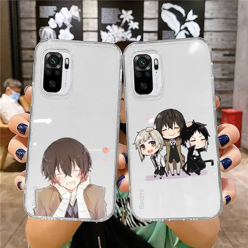 Anime Bungo Stray Dogs Phone Case For Xiaomi 11 Redmi Note 10 9 8 7 pro lite T A S 10T 9A 9S 8T Pro 4G Transparent Coque Funda
Anime Bungo Stray Dogs Phone Case For Xiaomi 11 Redmi Note 10 9 8 7 pro lite T A S 10T 9A 9S 8T Pro 4G Transparent Coque Funda