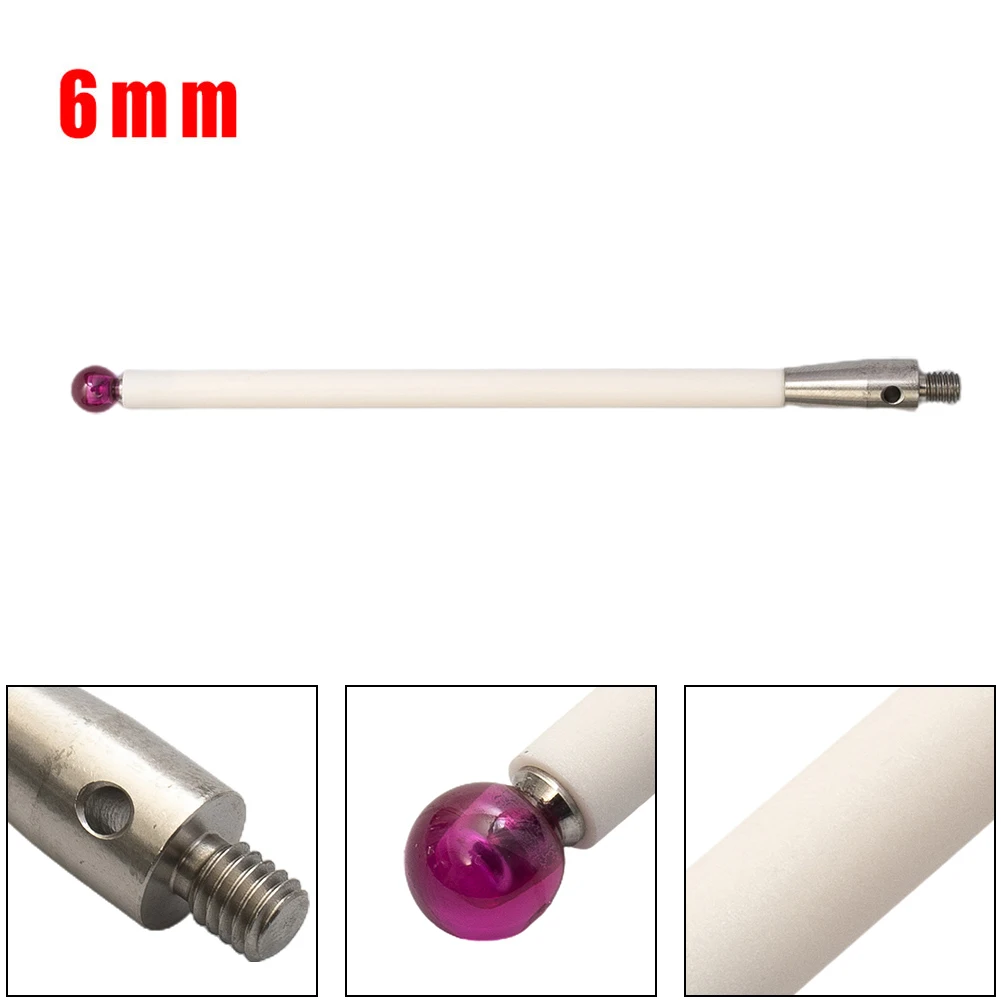 6 MM Ball CNC Probe Tip Ceramic Shaft M4 A-5000-3712 Touch Probe Corrosion And Wear Resistance CMM Three Coordinate Probe Tool
6 MM Ball CNC Probe Tip Ceramic Shaft M4 A-5000-3712 Touch Probe Corrosion And Wear Resistance CMM Three Coordinate Probe Tool