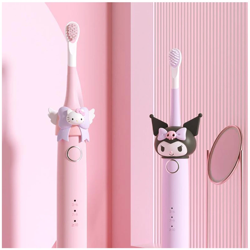 Электрическая зубная щетка Sanrios Kuromi Kittys для детей и взрослых 
Электрическая зубная щетка Sanrios Kuromi Kittys для детей и взрослых