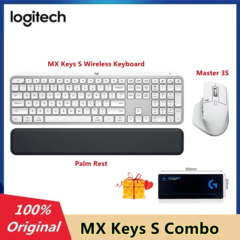 Original Logitech MX Keys S Combo Wireless Keyboard and Master 3S Mouse Performance Bluetooth Logi Bolt for Business
Original Logitech MX Keys S Combo Wireless Keyboard and Master 3S Mouse Performance Bluetooth Logi Bolt for Business
