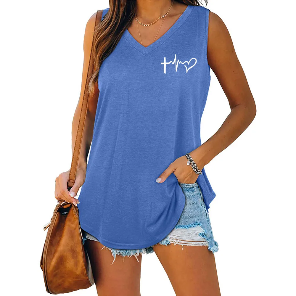 2022 Spring And Summer New Women's Fashion Sexy V-neck Dovetail Vest T-shirt Top Sleeveless Solid Color Ladies Casual Wear S-4XL
2022 Spring And Summer New Women's Fashion Sexy V-neck Dovetail Vest T-shirt Top Sleeveless Solid Color Ladies Casual Wear S-4XL