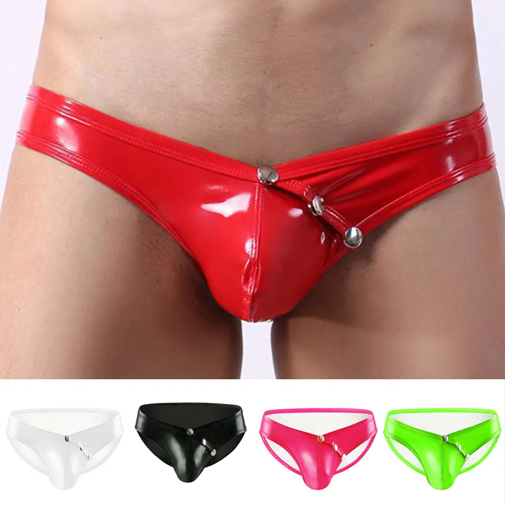 Sissy Bikini Briefs Mens Faux Leather Convex Pouch Underpants Solid Color Thong G String Pants Gay Underwear Erotic Lingerie
Sissy Bikini Briefs Mens Faux Leather Convex Pouch Underpants Solid Color Thong G String Pants Gay Underwear Erotic Lingerie