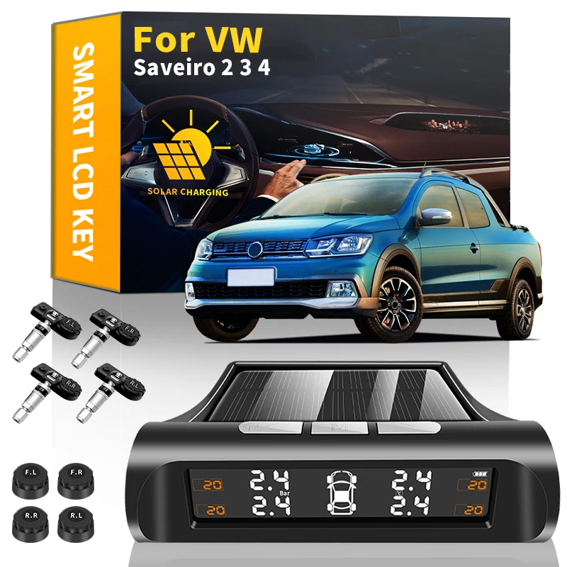 Smart Car TPMS Tire Pressure Monitoring Solar Power Digital LCD Display Security Alarm Tire Sensor For Volkswagen Saveiro 2 3 4
Smart Car TPMS Tire Pressure Monitoring Solar Power Digital LCD Display Security Alarm Tire Sensor For Volkswagen Saveiro 2 3 4