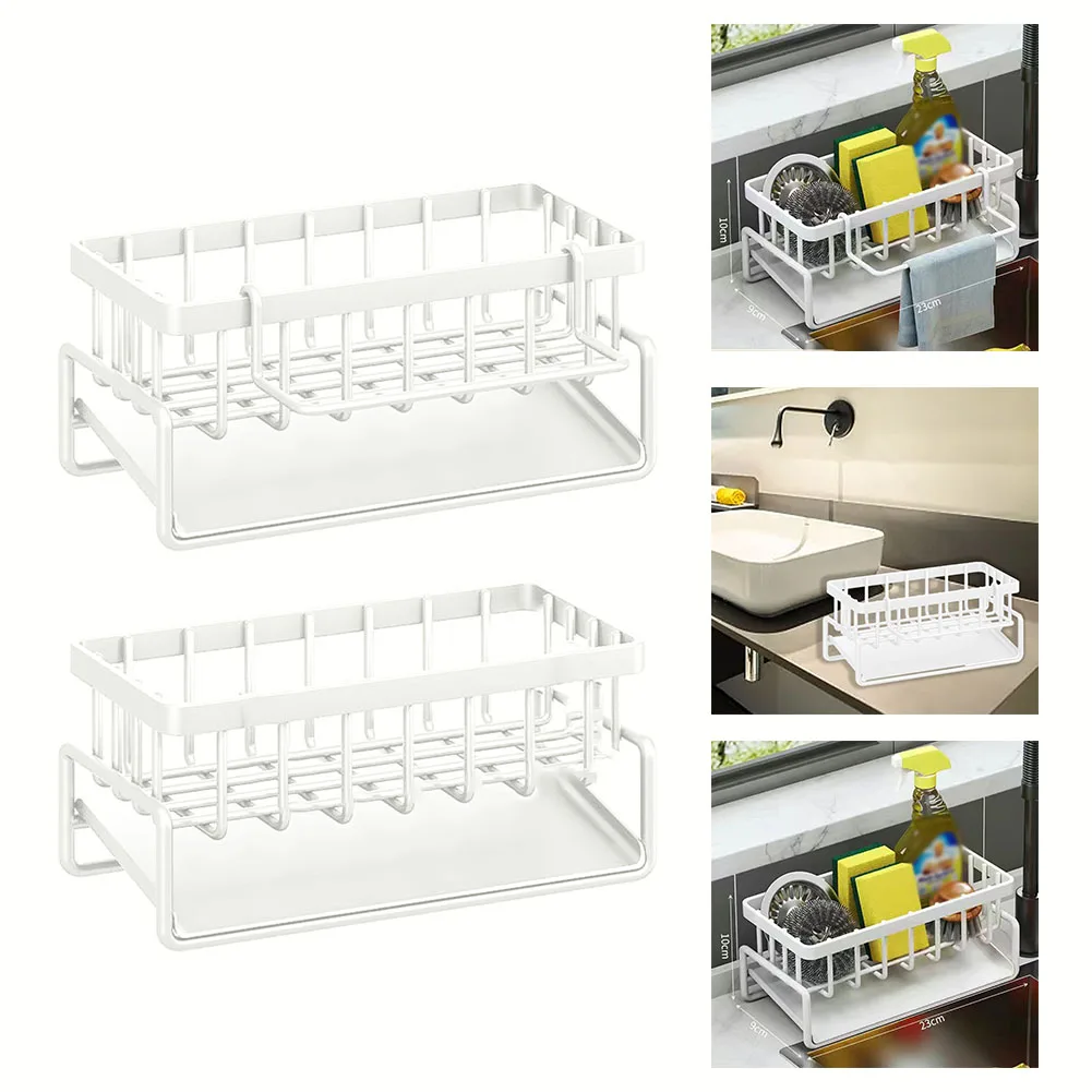 Kitchen Storage Holder Rag Sponge Holder Table Storage Rack Storage Rack Drainage Basket Sink Drain Rack With Rag Pole DrainTray
Kitchen Storage Holder Rag Sponge Holder Table Storage Rack Storage Rack Drainage Basket Sink Drain Rack With Rag Pole DrainTray