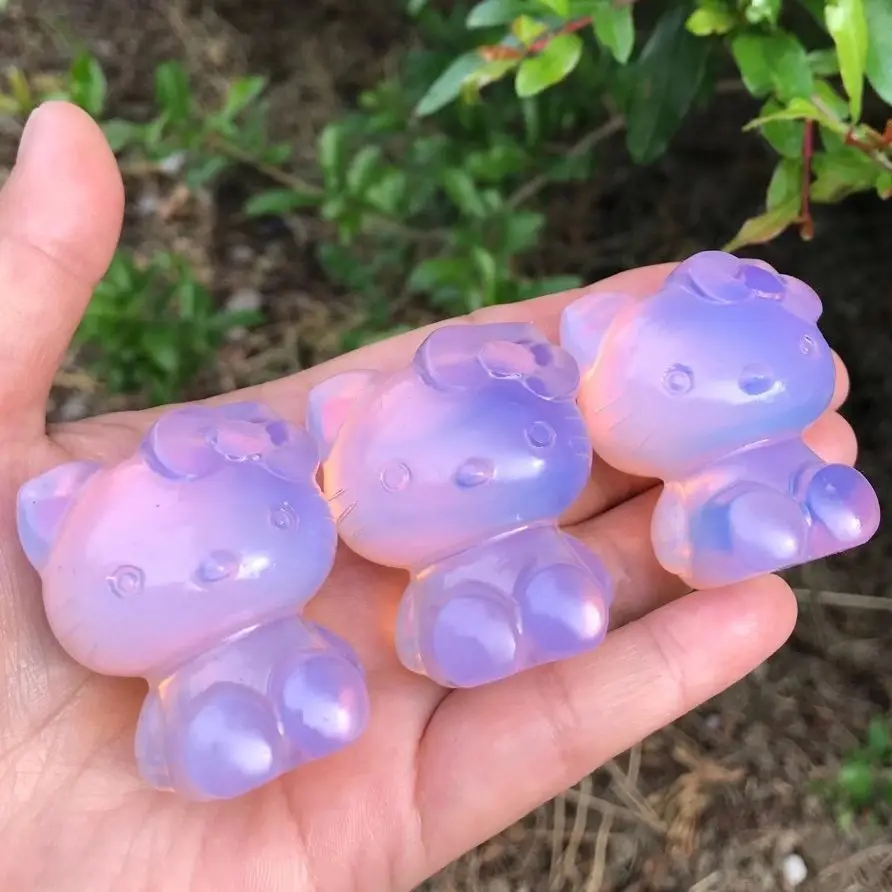 Natural pink opal crystal kt cat carving natural quartz crystal kt cat shape diy jewelry making accessories 1pcs
Natural pink opal crystal kt cat carving natural quartz crystal kt cat shape diy jewelry making accessories 1pcs