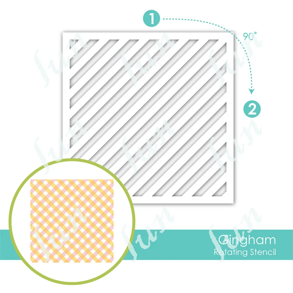 Hot Sale New DIY Gingham Rotating Stencils Sets for Handmade Paper Crafts Making Greeting Cards Scrapbooking Coloring Decor Mold
Hot Sale New DIY Gingham Rotating Stencils Sets for Handmade Paper Crafts Making Greeting Cards Scrapbooking Coloring Decor Mold