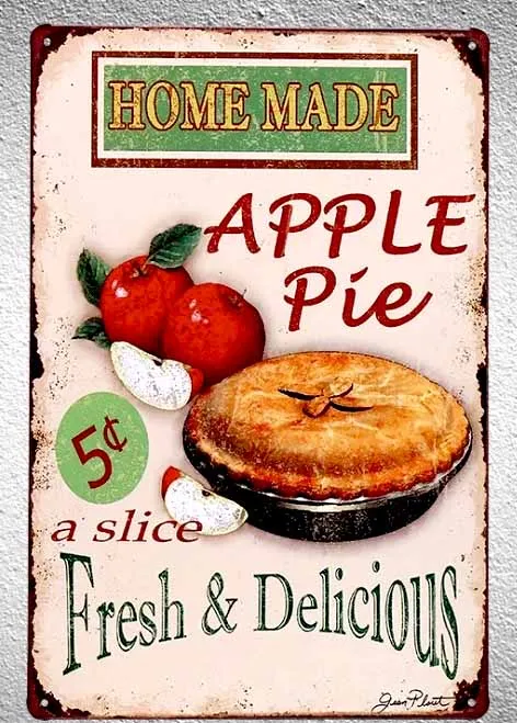 APPLE PIE Tin Sign Cake Store Bakery Shop Metal Sign Wall Man Cave Decoration Cafe Bar Art Poster
APPLE PIE Tin Sign Cake Store Bakery Shop Metal Sign Wall Man Cave Decoration Cafe Bar Art Poster