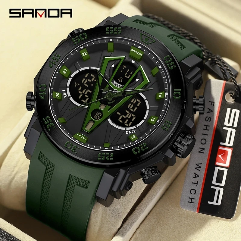 SANDA 6105 2023 Top Luxury Watches Men Military Army Waterproof Sport Wristwatch Dual Display Watch led Male Relogio Masculino
SANDA 6105 2023 Top Luxury Watches Men Military Army Waterproof Sport Wristwatch Dual Display Watch led Male Relogio Masculino