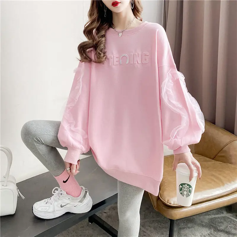 2022 Spring Autumn Sweatshirt Women Korean Style Loose Sweatshirt Western Style Thin Clothes Tops
2022 Spring Autumn Sweatshirt Women Korean Style Loose Sweatshirt Western Style Thin Clothes Tops