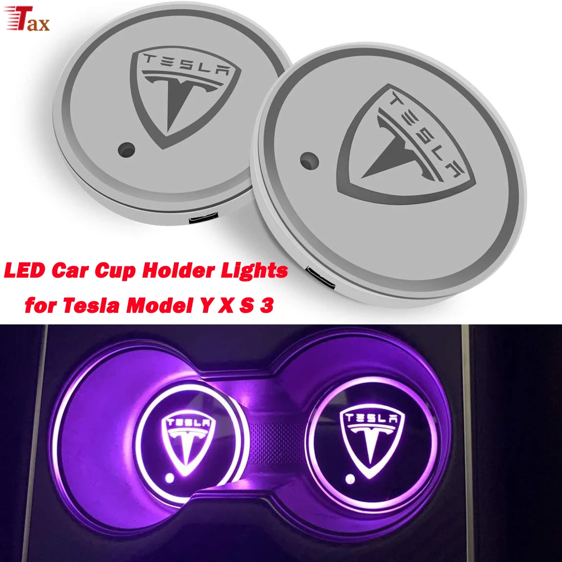 LED Car Cup Holder Lights for Tesla Model Y X S 3, 7 Colors Changing USB Charging Mat Luminescent Cup Pad
LED Car Cup Holder Lights for Tesla Model Y X S 3, 7 Colors Changing USB Charging Mat Luminescent Cup Pad
