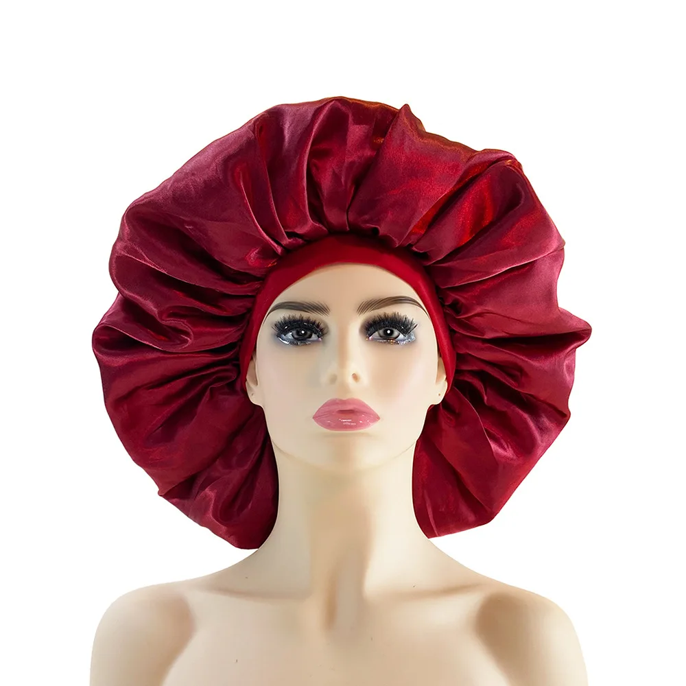 1pcs Extra Large Satin Sleep Cap High Quality Waterproof Shower Cap Protect Hair Women Hair Treatment Hat 6 Colors
1pcs Extra Large Satin Sleep Cap High Quality Waterproof Shower Cap Protect Hair Women Hair Treatment Hat 6 Colors