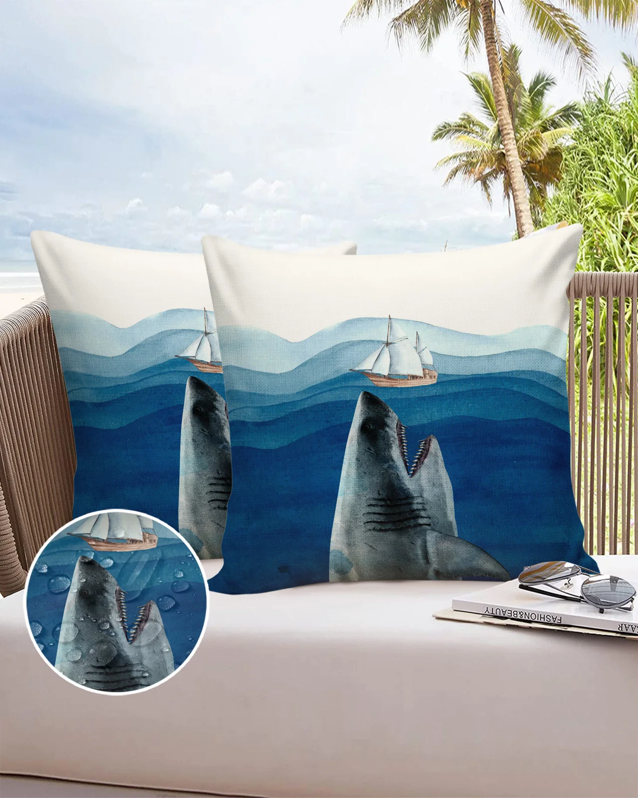 Ocean Shark Nautical Ship Fashion Bed Pillow Covers Home Sofa Pavilion Decorative Pillowcase Balcony Office Car Cushion Cover
Ocean Shark Nautical Ship Fashion Bed Pillow Covers Home Sofa Pavilion Decorative Pillowcase Balcony Office Car Cushion Cover