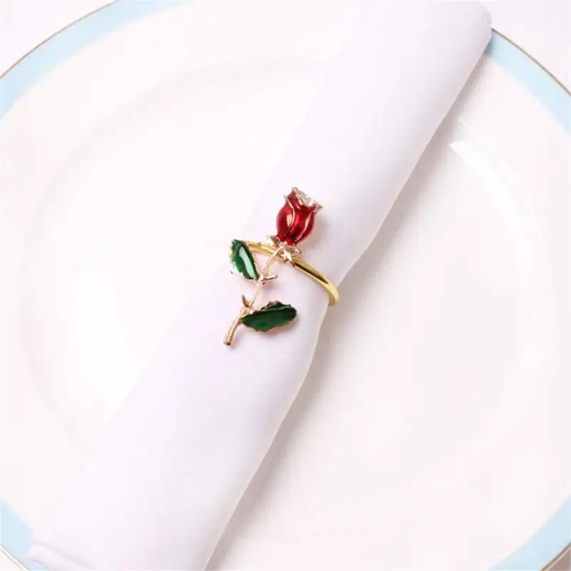 Rose Flower Napkin Ring Metal Dripping Oil Rose Flower Napkin Ring Napkin Buckle Valentine'S Day Tableware Decoration
Rose Flower Napkin Ring Metal Dripping Oil Rose Flower Napkin Ring Napkin Buckle Valentine'S Day Tableware Decoration