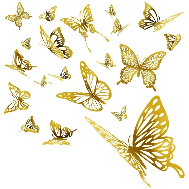 96 Pack 3D Butterfly Wall Decor, Butterflies Room Decals Stickers, Wall Decoration For Party,Birthday, Living Room Gold
96 Pack 3D Butterfly Wall Decor, Butterflies Room Decals Stickers, Wall Decoration For Party,Birthday, Living Room Gold