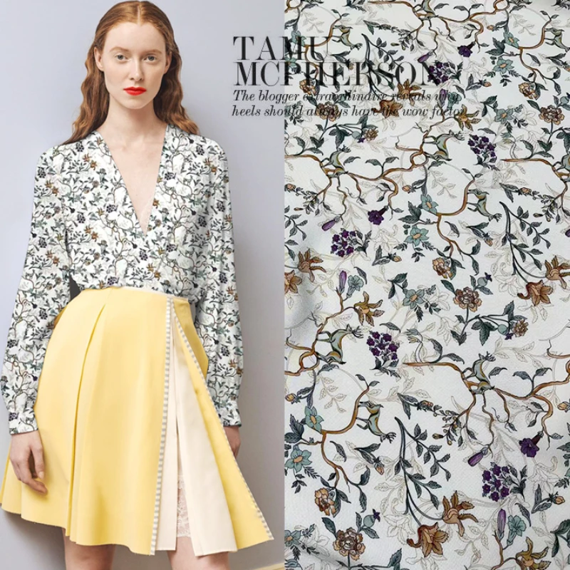 Silk Crepe Fabric Summer Fresh Women's Dress Cheongsam Clothing Fabrics Diy Sewing Embroidered Wholesale Cloth by the Meter
Silk Crepe Fabric Summer Fresh Women's Dress Cheongsam Clothing Fabrics Diy Sewing Embroidered Wholesale Cloth by the Meter