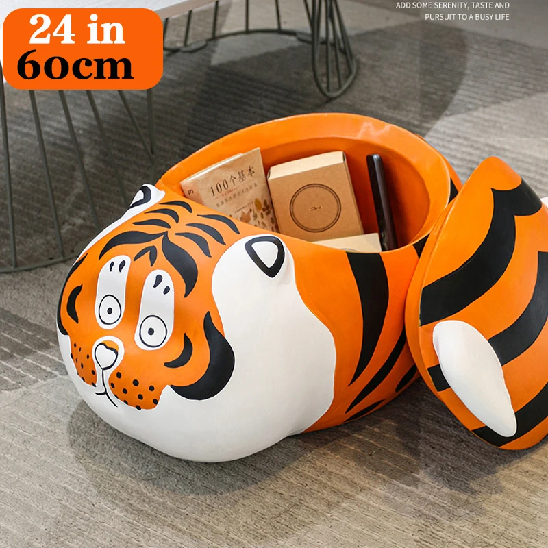 60cm/24in Oversized Ceramics Sculpture Nordic Decor Fat Tiger Statue Room Decoration Accessories Desk Statue Storage Supplies
60cm/24in Oversized Ceramics Sculpture Nordic Decor Fat Tiger Statue Room Decoration Accessories Desk Statue Storage Supplies